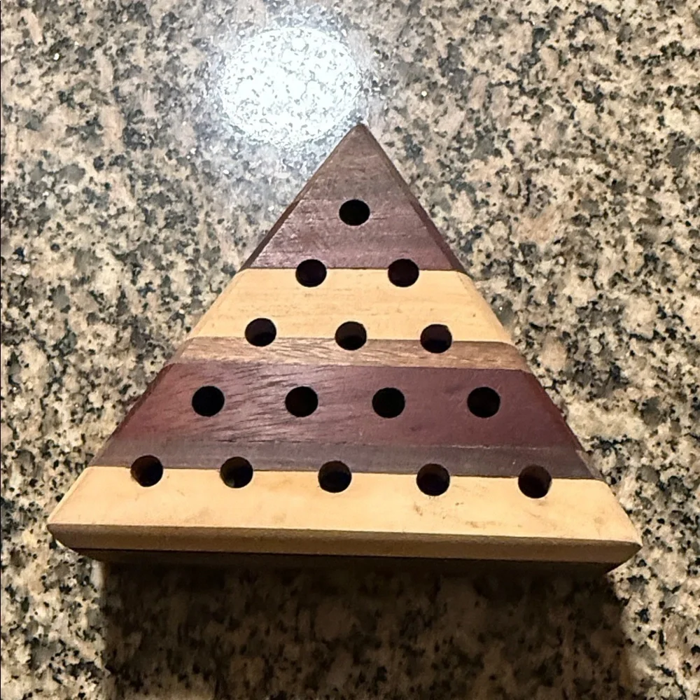 Wooden Triangle Peg Game